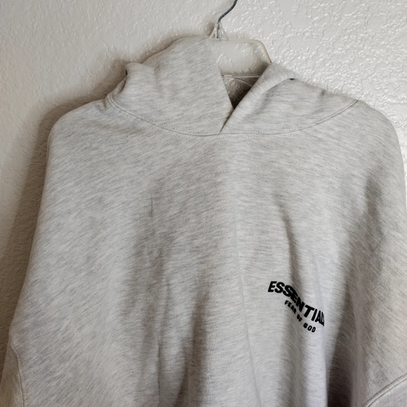 NWT Fear Of God Essentials Core Dark Oatmeal Hoodie Sz S - Picture 3 of 12